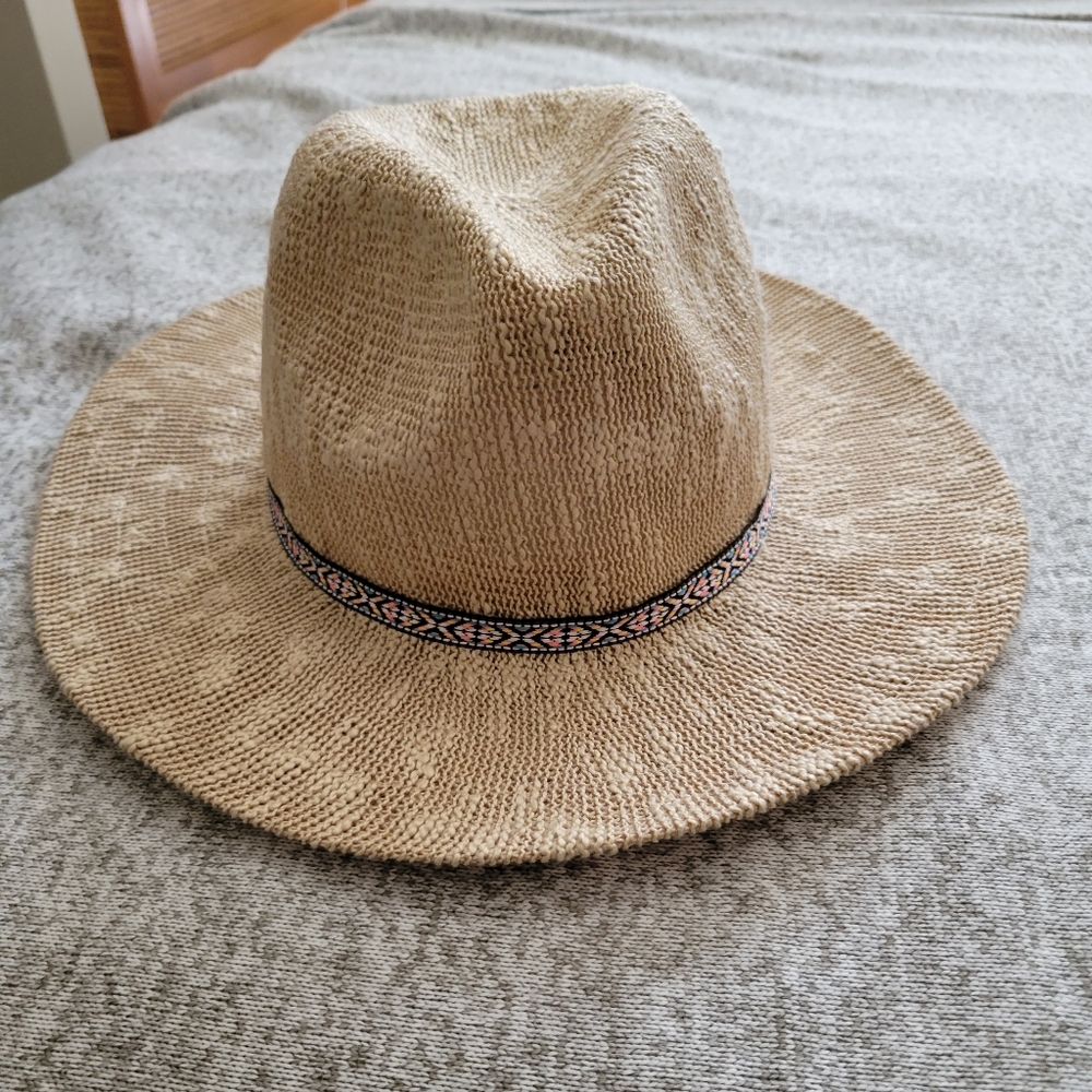 Carve designs beige woven hat